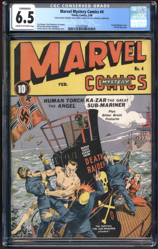 Marvel Mystery Comics (1939 Timely) # 4 CGC 6.5 Conserved